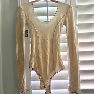FREE PEOPLE CREAM BODYSUIT